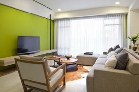 4.5万90㎡两居室现代简约装修风格
