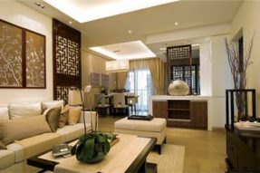 金地锦城9.5万中式三居室装修案例